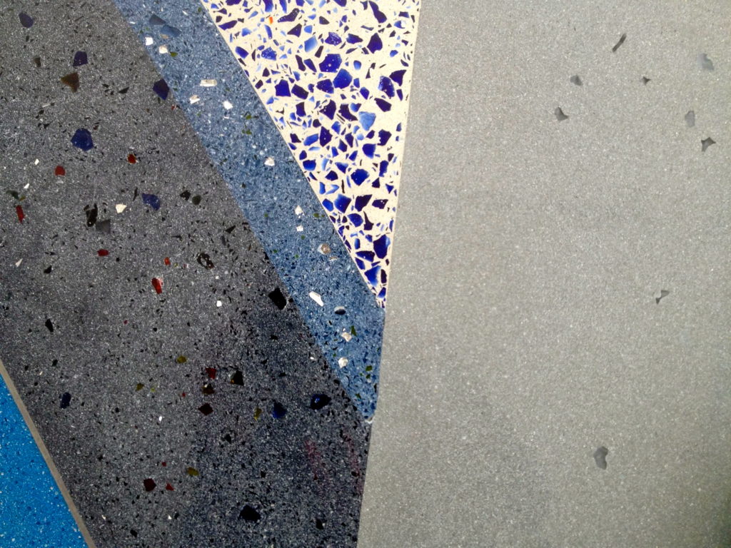 Glass-Infused Concrete Overlay