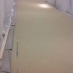 drying concrete overlay