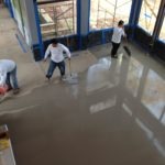 Pouring Out the Concrete Overlay