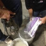 Pouring the Concrete Resurfacer