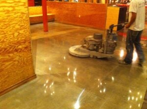 Torchy's Taco Shop Floor - burnishing