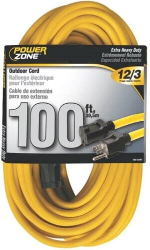 Powerzone 12/3 100' Extension Cord