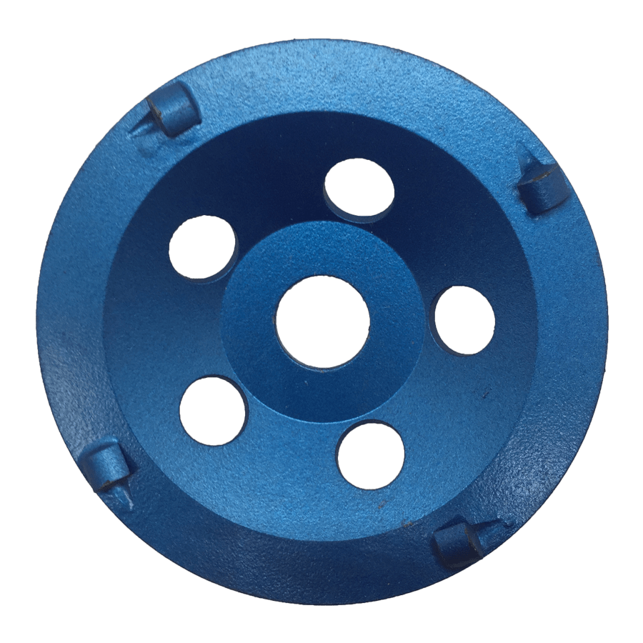 5" NonThreaded 4 Segment PCD Diamond Grinding Cup Wheel Runyon Surface Prep