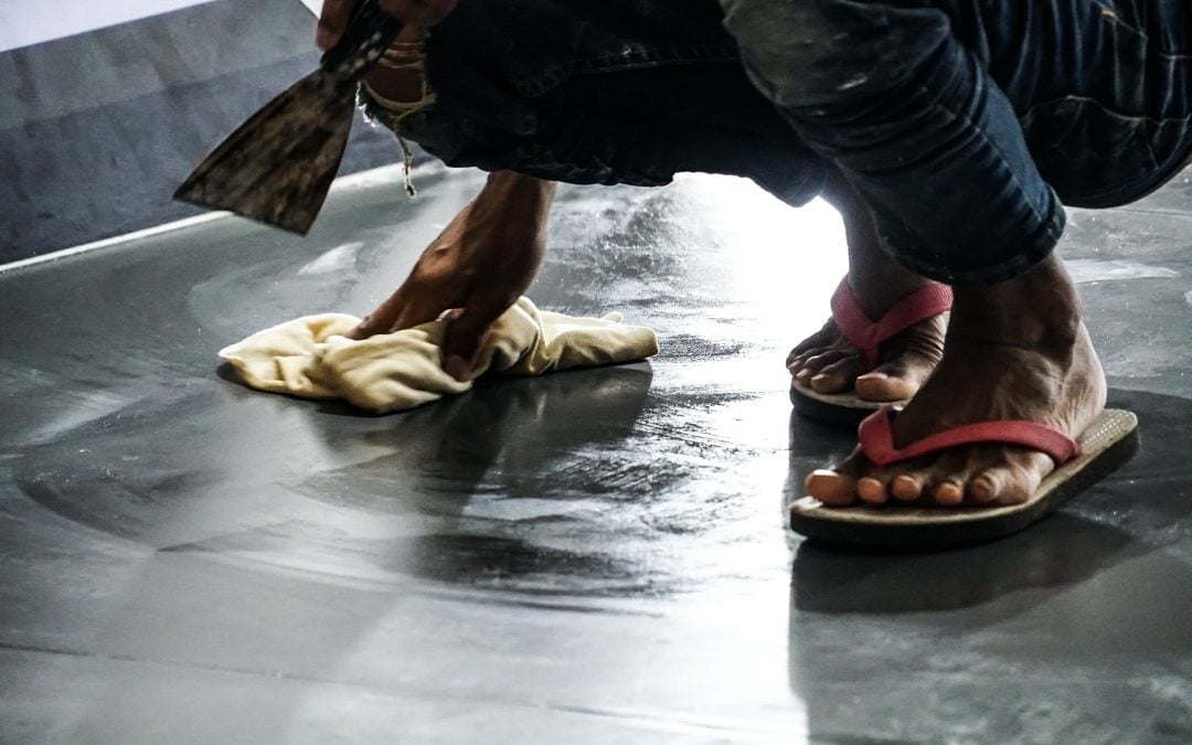 how to clean and sanitize concrete