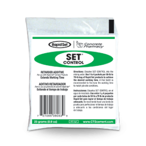 CTS Rapid Set Concrete Floor SET Control Additive Packet