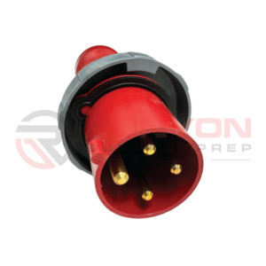 HUBBELL PLUG PIN AND SLEEVE 60A 48V 3-PHASE MALE RED