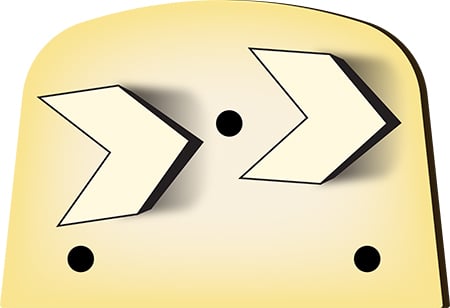 SURFACE ONE QUICK SLIDE 2-1/2 ROUND PCD W/ ARROW LH WHITE - Image 3