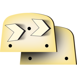 SURFACE ONE QUICK SLIDE 2-1/2 ROUND PCD W/ ARROW LH WHITE