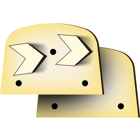 SURFACE ONE QUICK SLIDE 2-1/2 ROUND PCD W/ ARROW LH WHITE