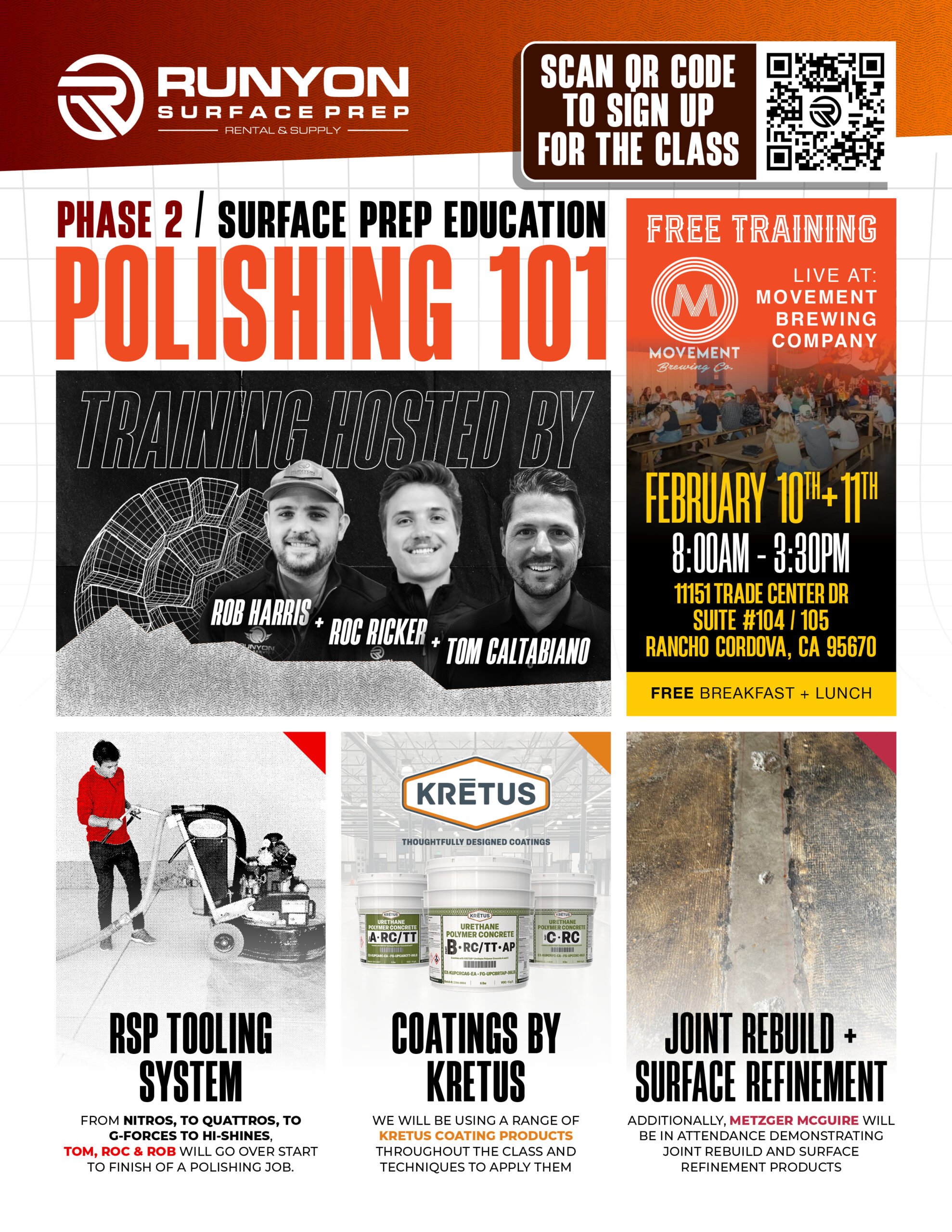 RUNYON SURFACE PREP RANCHO CORDOVA POLISHING 101 @MOVEMENT BREWING CO