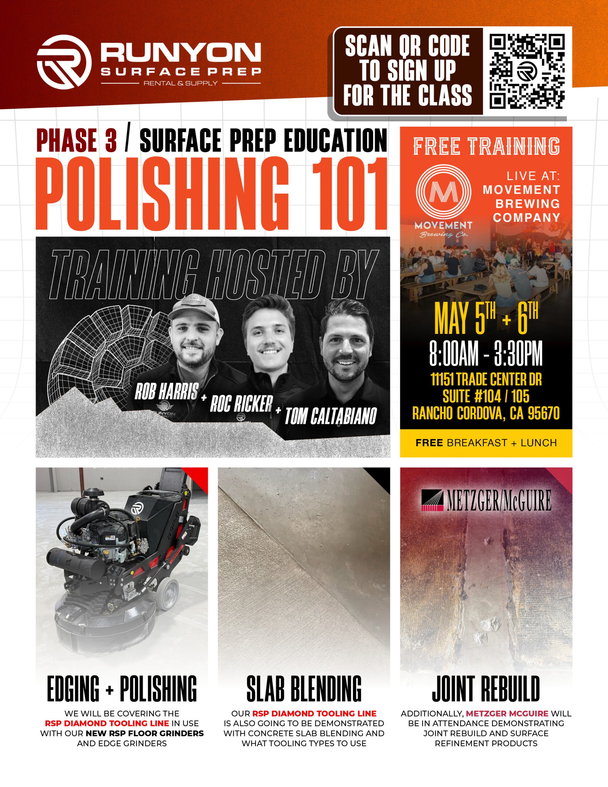 RUNYON SURFACE PREP RANCHO CORDOVA POLISHING 101 PHASE 3 @MOVEMENT BREWING CO