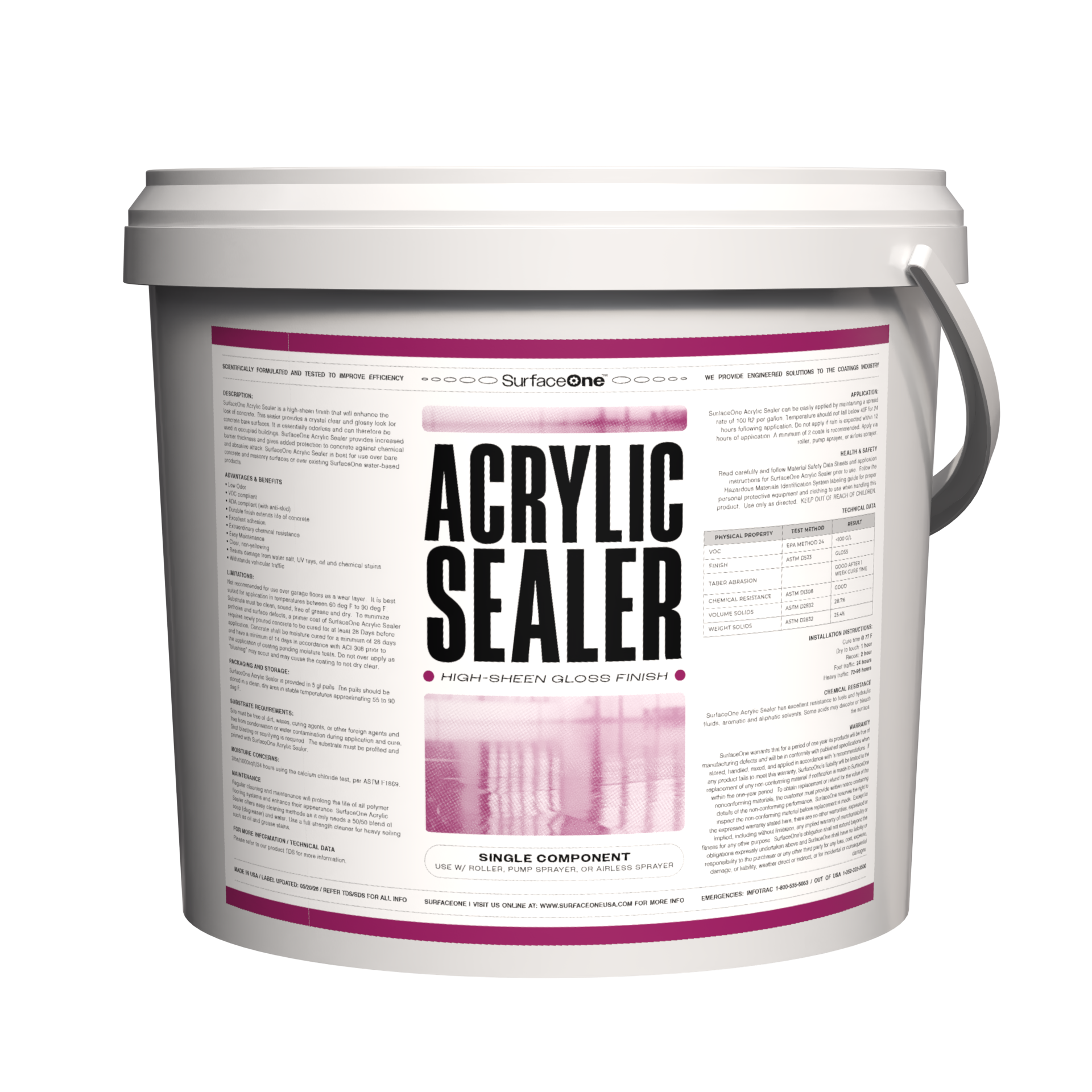 Surface One Acrylic Sealer 5 gallons